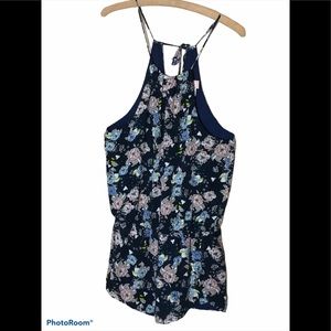 LOVE...ADY Halter Romper Shorts Back V String Tie